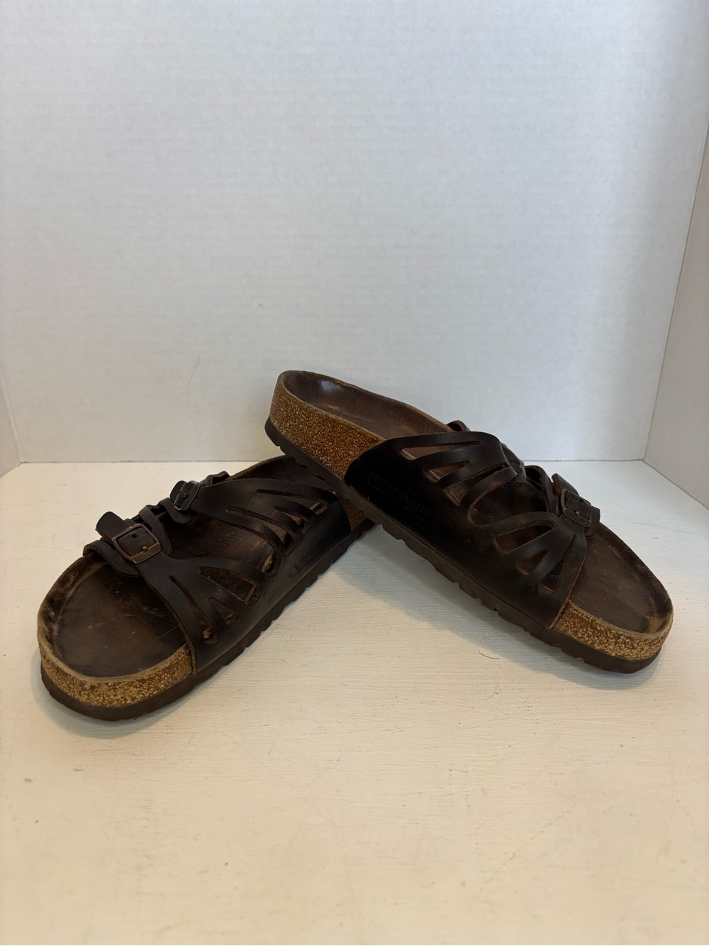 Birkenstock Granada sandals dark brown leather EUR38 USW7